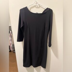 Boston Proper Classic 3/4 sleeve black dress.